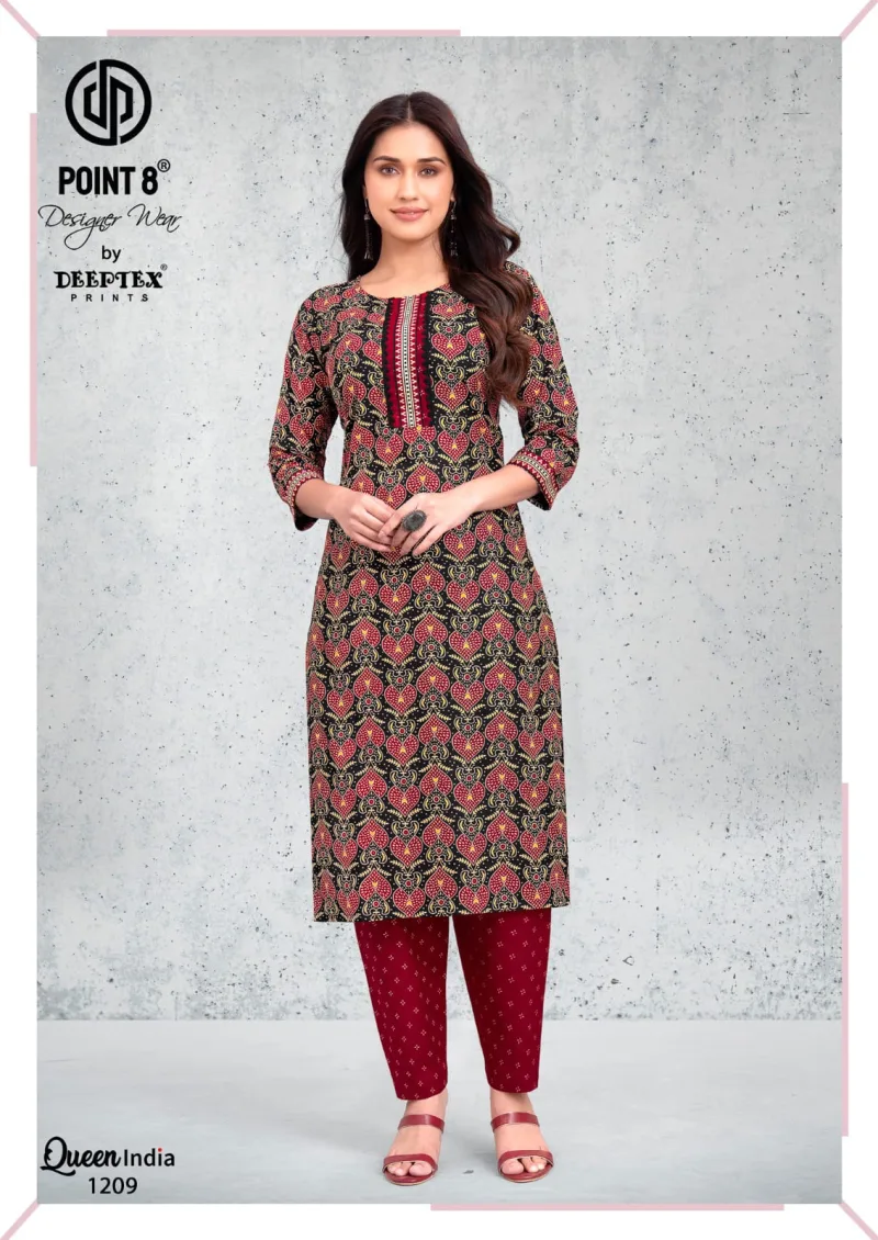 Queen India Vol 12 By Deeptex Cotton Kurti With Bottom